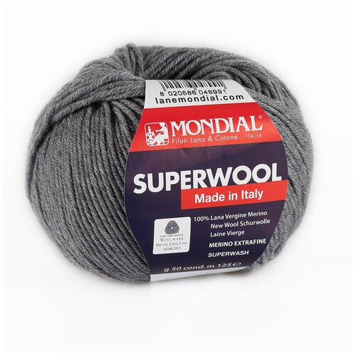 Пряжа Superwool Mondial - 1 моток 125 м 50 гр цвет 700 465₽
