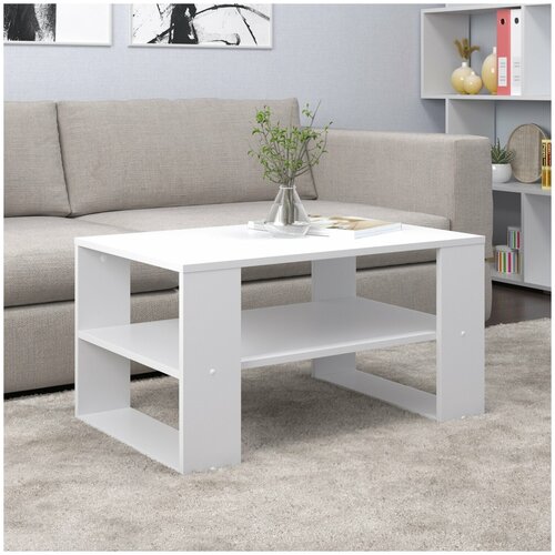 Журнальный стол, 79x50x42см, белый