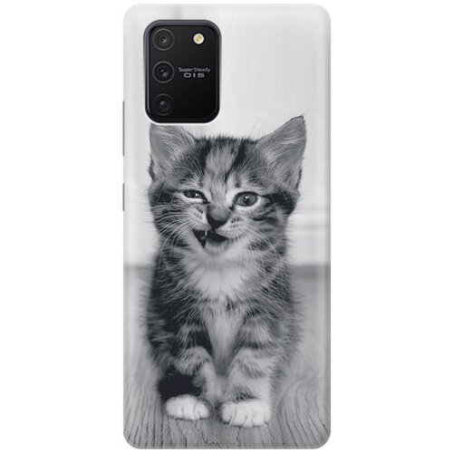 фото Re:pa накладка transparent для samsung galaxy s10 lite с принтом "котенок с ухмылкой"