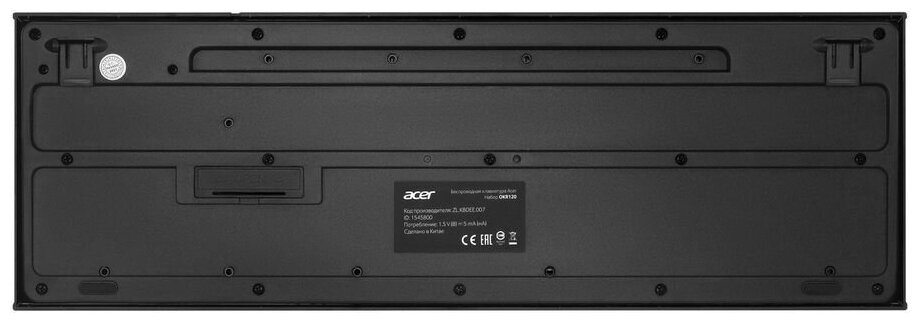 Клавиатура + мышь Acer OKR120 клав: черный мышь: черный USB беспроводная Multimedia