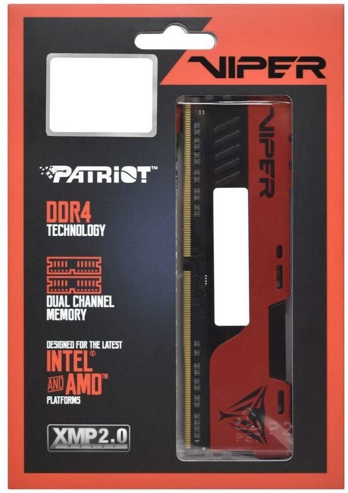 Модуль памяти DDR4 64GB (2*32GB) Patriot Viper Elite II PC4-25600 3200MHz CL18 радиатор 1.35V retail - фото №13