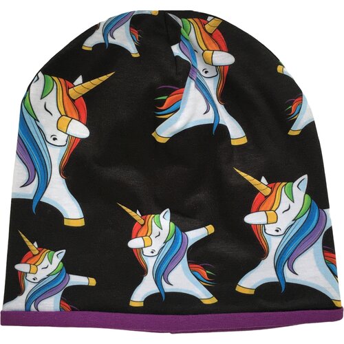 фото Шапка бини anru, размер универсальный, черный, мультиколор