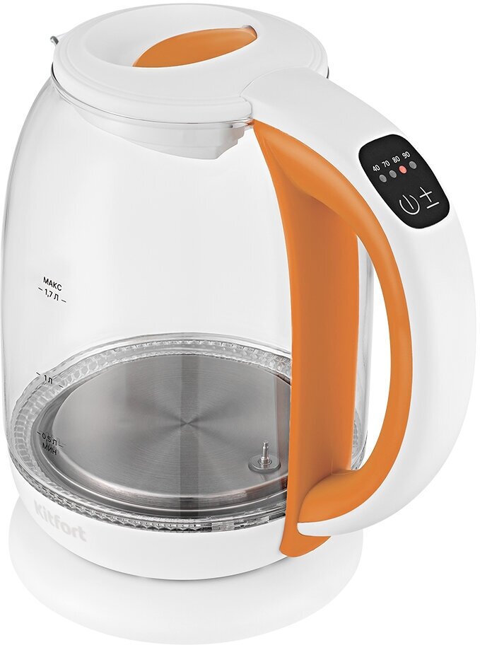 Чайник Kitfort KT-6140-4 бело-оранжевый