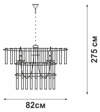 Потолочная люстра Vitaluce V1806-1/8+4+4+1 - фотография № 2