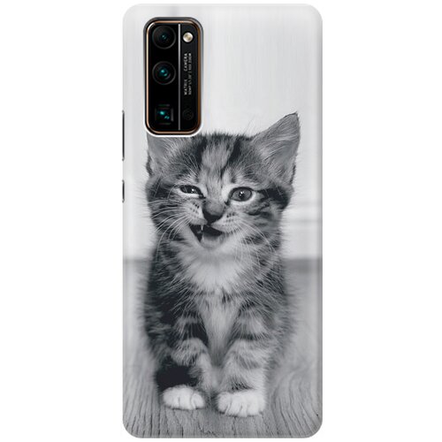 фото Re:pa накладка transparent для honor 30 pro+ с принтом "котенок с ухмылкой"