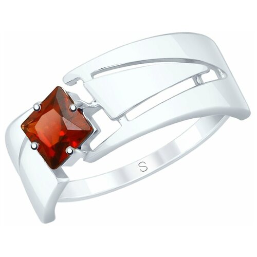 фото Sokolov кольцо из серебра с гранатом 92011828, размер 19.5