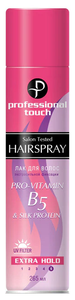 Professional Touch Лак для волос Provitamin B5 & Silk Protein, экстрасильная фиксация, 265 г, 265 мл