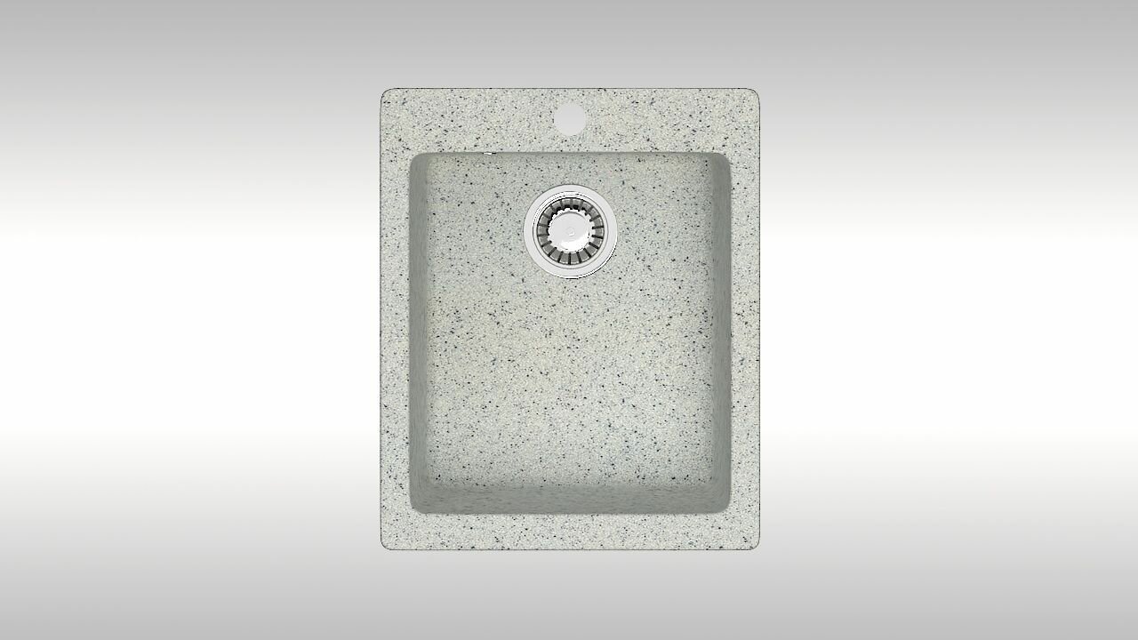 Мойка для кухни каменная MARRBAXX 8/Q10, светло-серый, матовая с сифоном - фотография № 1
