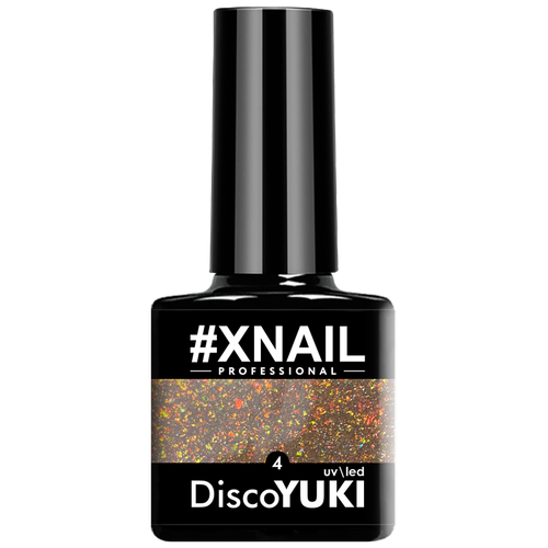 Светоотражающий гель лак XNAIL DISCO YUKI с хлопьями юки, 10 мл, №04