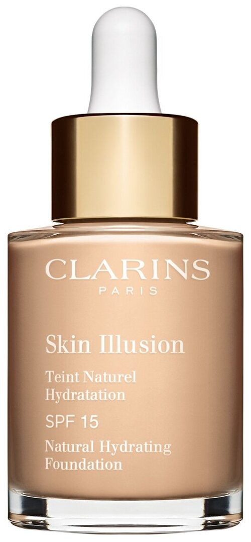 Clarins Увлажняющий тональный крем с легким покрытием Skin Illusion, SPF 15, 30 мл, оттенок: 105 nude