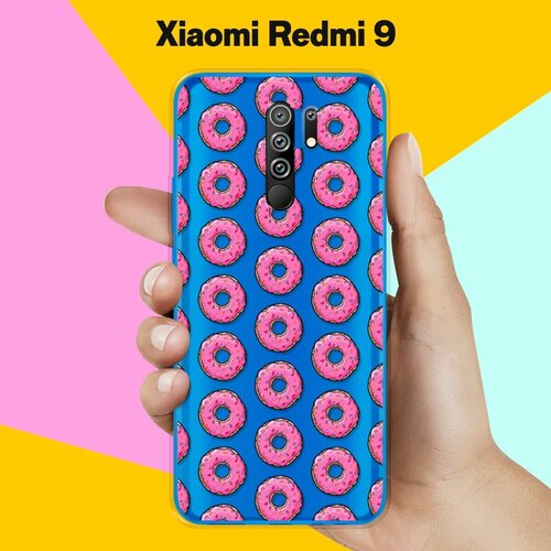 Силиконовый чехол Пончики на Xiaomi Redmi 9 силиконовый чехол на xiaomi redmi 9 сяоми редми 9 с 3d принтом disgruntled cat прозрачный