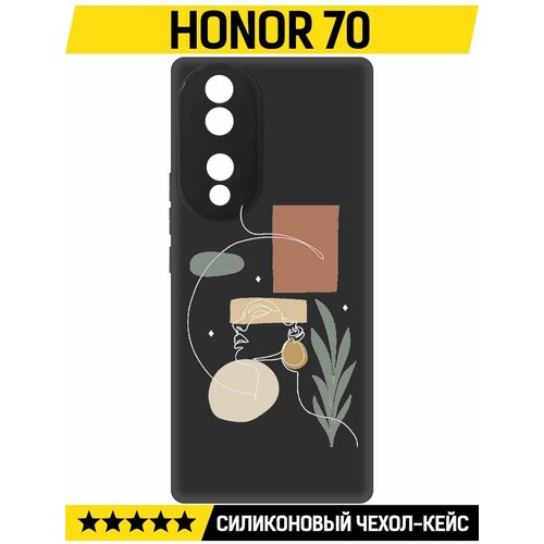 Чехол-накладка Krutoff Soft Case Элегантность для Honor 70 черный чехол накладка krutoff soft case элегантность для honor x7 черный