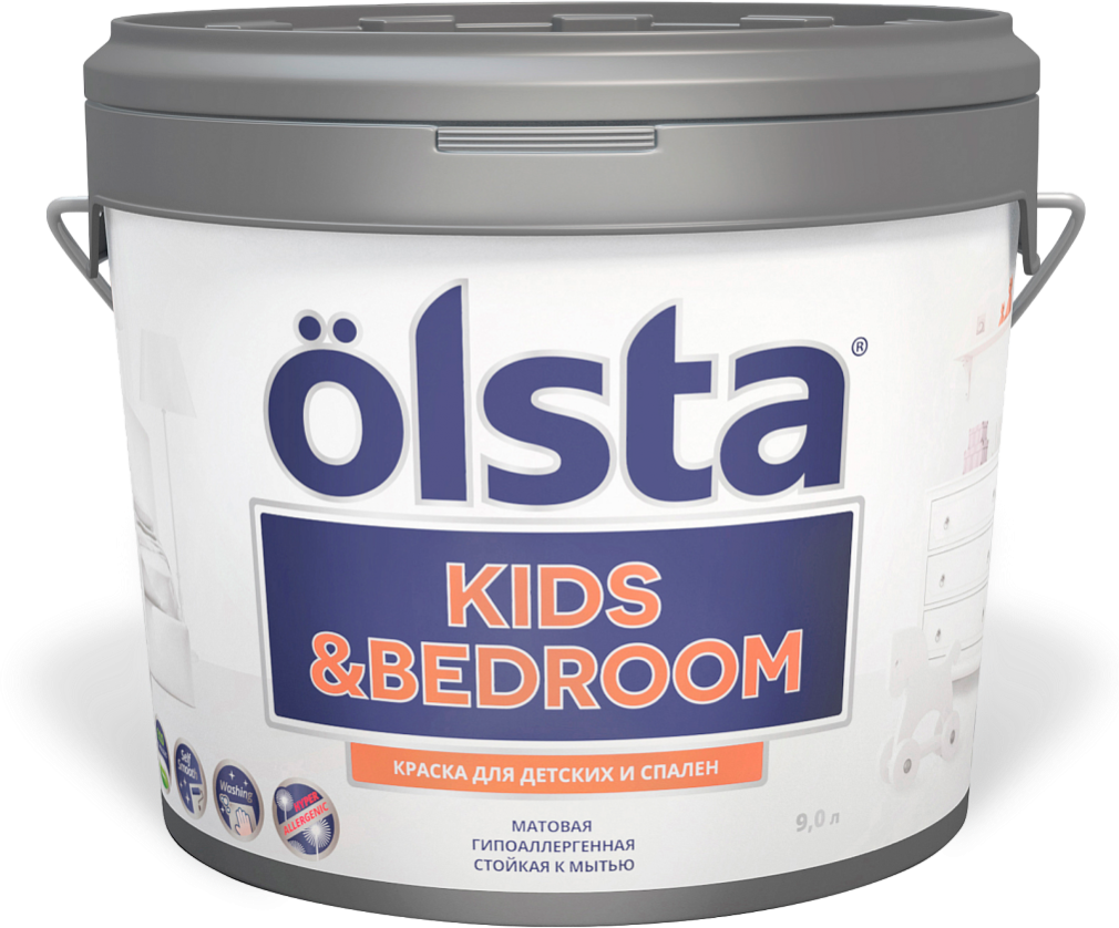 OLSTA KIDS & BEDROOM краска для детских и спален База С 0,9л