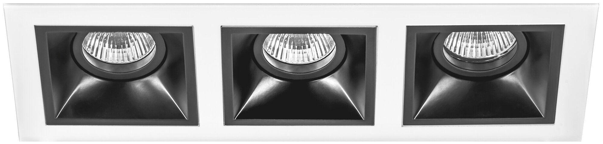 Встраиваемый светильник Lightstar Domino D536070707, GU5.3, 150Вт, кол-во ламп:3шт, Белый