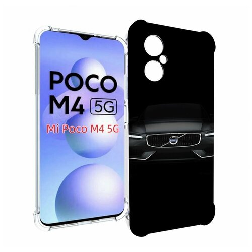 Чехол MyPads volvo вольво 1 мужской для Xiaomi Poco M4 5G задняя-панель-накладка-бампер