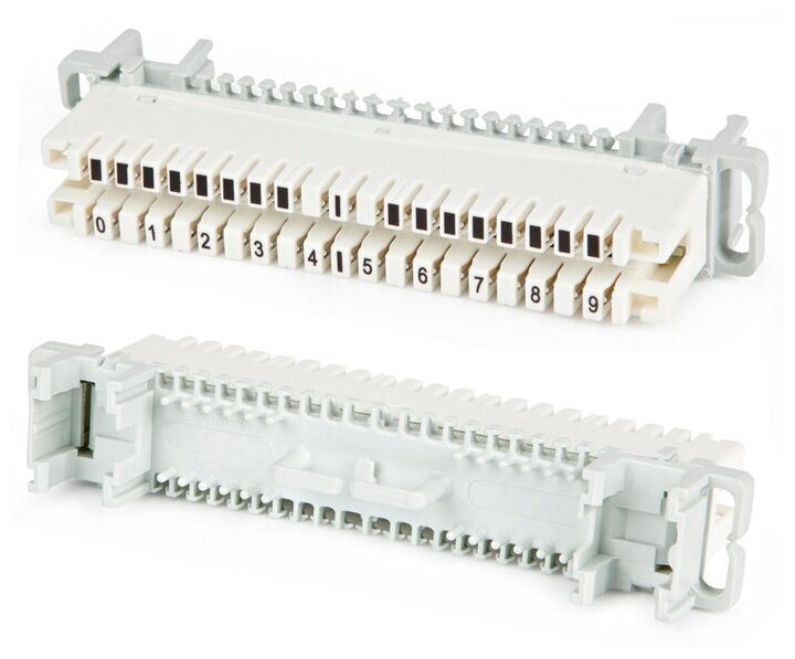 Плинт размыкаемый LSA-PLUS-PROFIL, 10 пар, маркировка от 0 до 9, TWT Pro, под хомут и профиль TWT-LSA10P-DIS-Q