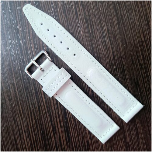 фото Ремешок для часов кожа белый 18 мм россия bestrus