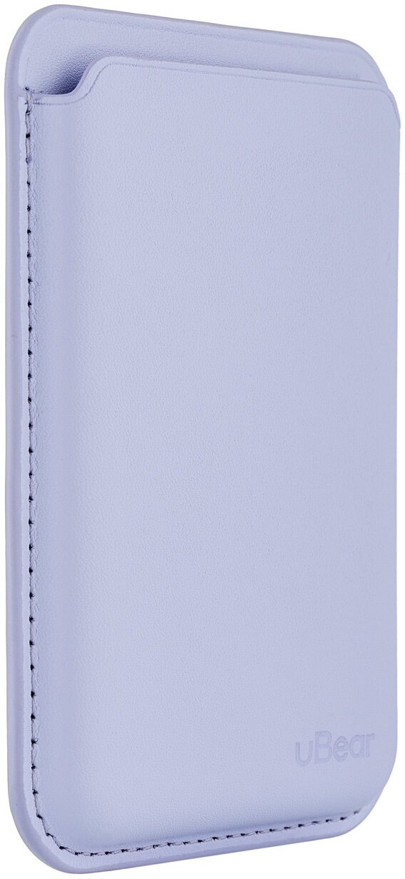 Картхолдер MagSafe для iPhone, uBear Shell, чехол магнитный для карт, фиолетовый