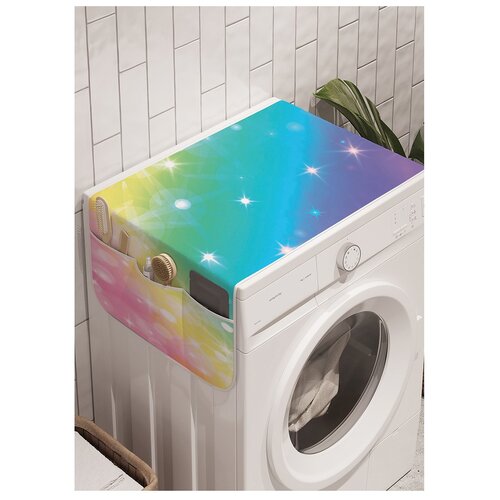 фото Органайзер для хранения "радужное сияние" на стиральную машину, 45x120 см ambesonne