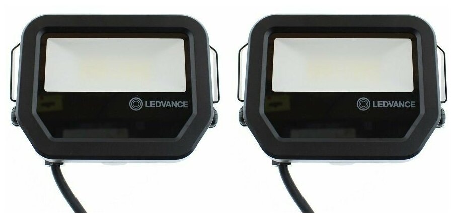 Прожектор светодиодный LEDVANCE до 20Вт 6500К IP65 черный (2 шт)