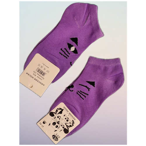 фото Носки женские короткие "кошки", яркие нет