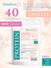 OnePlus Протеин Изолят сывороточного белка 1000г со вкусом ваниль