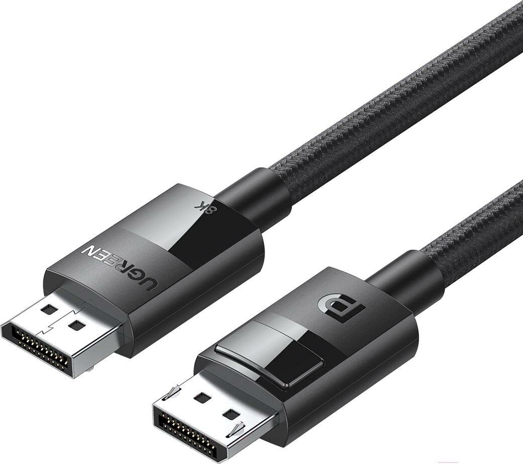 Кабель UGREEN DP114 (80393) DisplayPort 1.4 (M) to DisplayPort 1.4 (M) в нейлоновой оплётке 3m Black