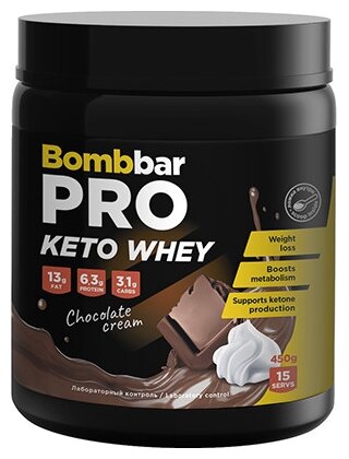 Pro Keto WHEY 450 gr, 15 порции(й), кето сливки-шоколад