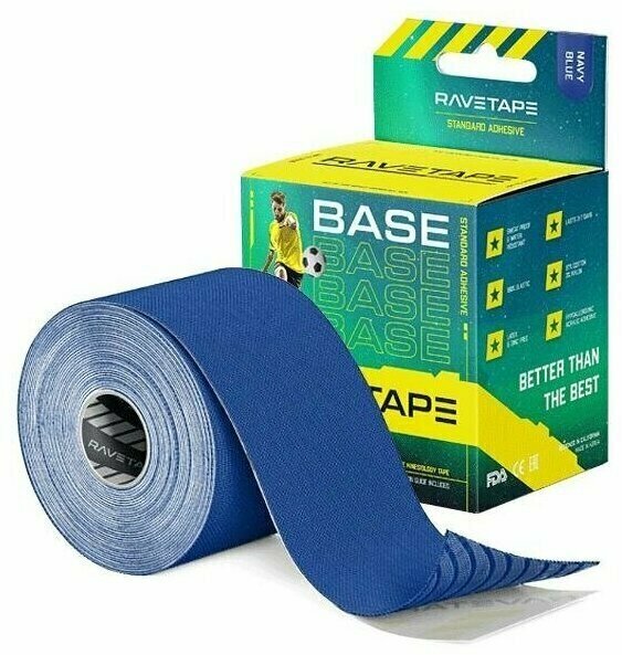 Кинезио тейп для тела RaveTape BASE 5см х 5м Синий