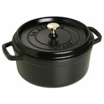 Кокот Staub круглый, 28 см, 6,7 л, черный 1102825 - изображение