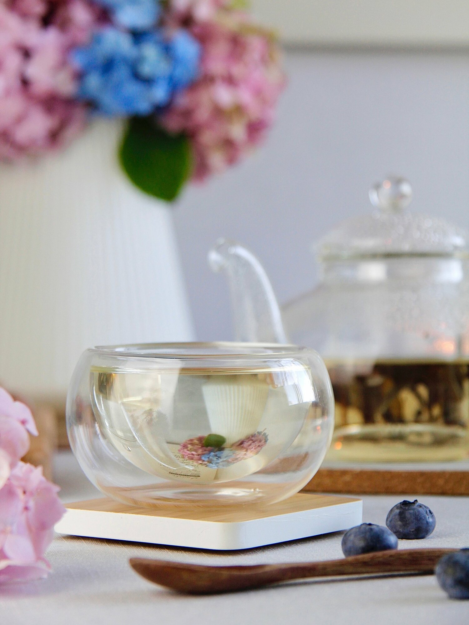 Набор пиал TeaStar, боросиликатное стекло, двойные стенки, прозрачные, 4шт — фото 1