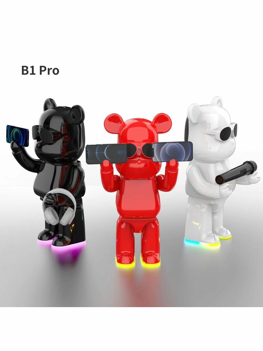 Колонка Electroworld Мишка B1 PRO, беспроводная, 50см, черная