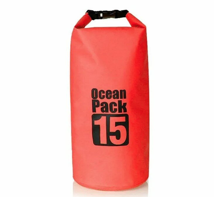 Гермомешок ПВХ Ocean pack, 15 литров, Красный.