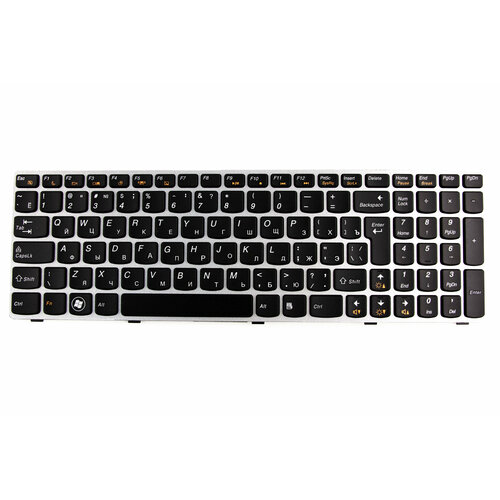 Клавиатура для ноутбука Lenovo IdeaPad Z575A серая рамка аккумулятор для ноутбука lenovo z575a