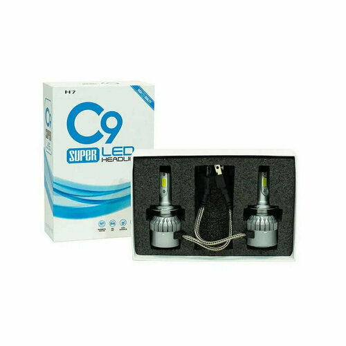 Светодиодные лампы H7 C9 Super LED Headlight кулером 6000K 36W