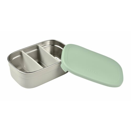фото Контейнер для ланча 750 мл. beaba boite repas inox gris / ланч-бокс для еды и закусок