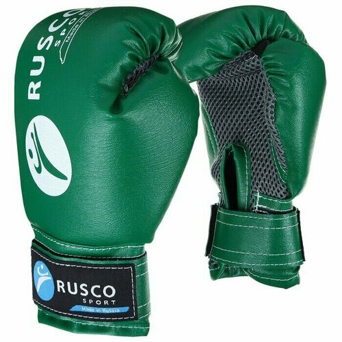 Перчатки боксерские RUSCO SPORT детские кож. зам. 4 Oz зеленые 2947724