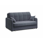 Прямой диван Первый Мебельный Гибсон Антрацит, велюр 160 см Без ящика - изображение