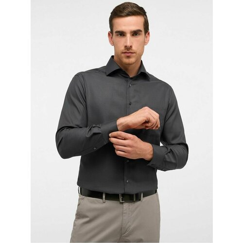 фото Рубашка eterna, размер 43, серый