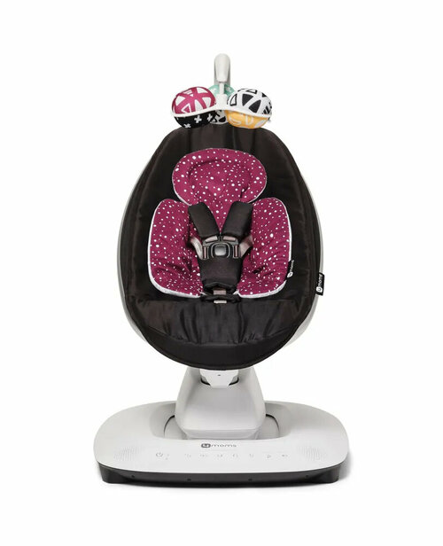 4moms Mamaroo NEW со вкладышем (Black / Maroon Plush)