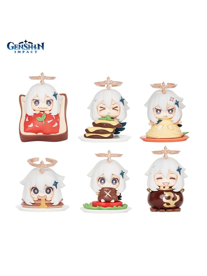 Набор Genshin Impact Геншин Импакт фигурок 6шт. Paimon Delicacies Blind Box Series Full set of 6 6974096536047