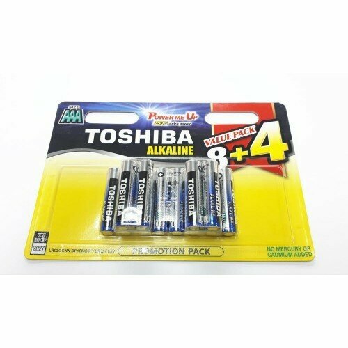 LR03 TOSHIBA 12/card батарейка gp r03 lr03 fr03 aаa alkaline super алкалиновая блистер 2 шт 02902