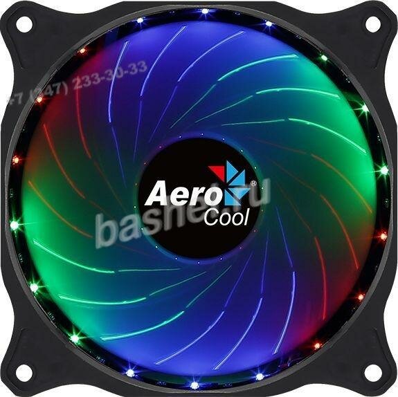 120х120мм, Aerocool Cosmo 12 4-pin (Molex) 24dB 160gr LED Ret, Вентилятор DC