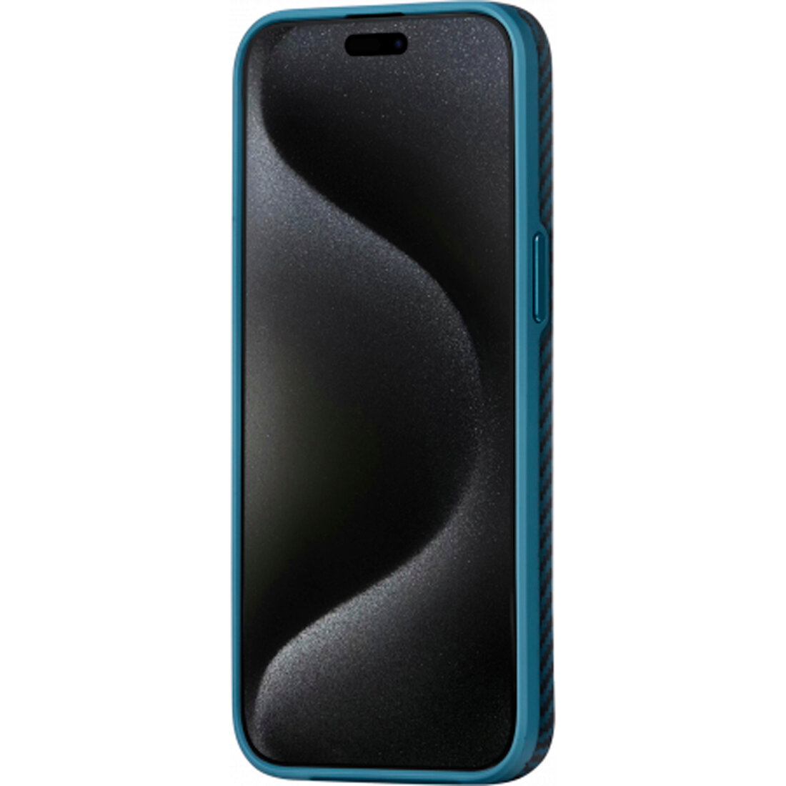 Усиленный чехол PITAKA MagEZ Pro 4 для iPhone 15 Pro MAX 6.7", черный/синий (Black/Blue Twill) 1500D — фото 1