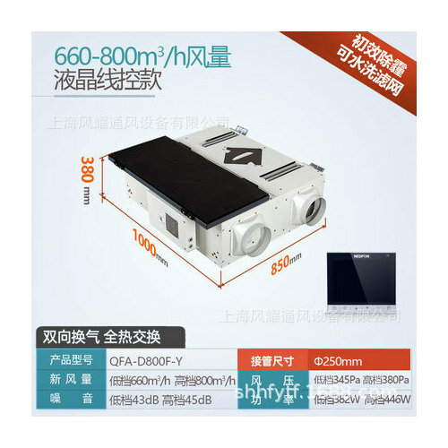 Вентилятор Green Island Wind QFA-D800F-Y с полным теплообменником бытовой потолочный 3614900₽