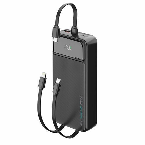 Внешний аккумулятор NRG Turbo V4c 20000 мА-ч дисплей powerbank черный Deppa 33689 198000₽