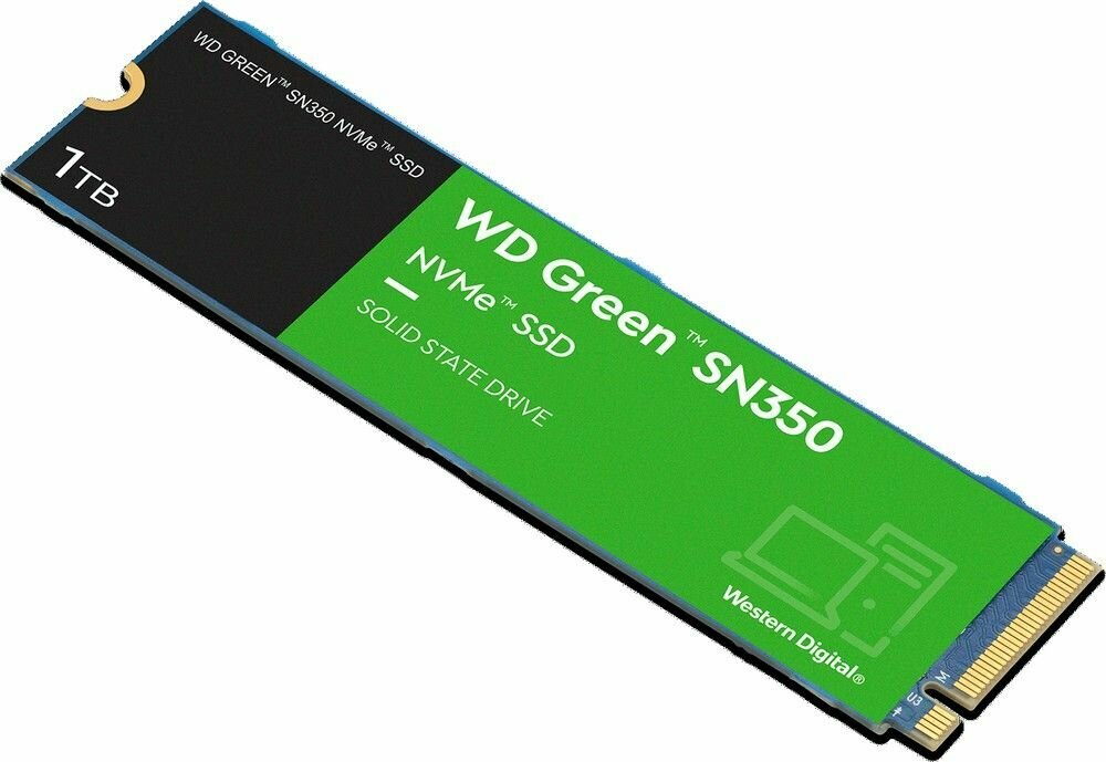 Внутренний SSD диск WD Green SN350 1TB, M.2 (WDS100T3G0C), официальная гарантия — фото 1