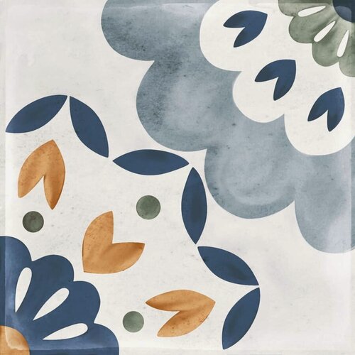 Изображение товара Плитка керамогранит для пола матовый Siena Palma Decocer 200х200/9, упаковка 18 шт. / 0.706 кв. м