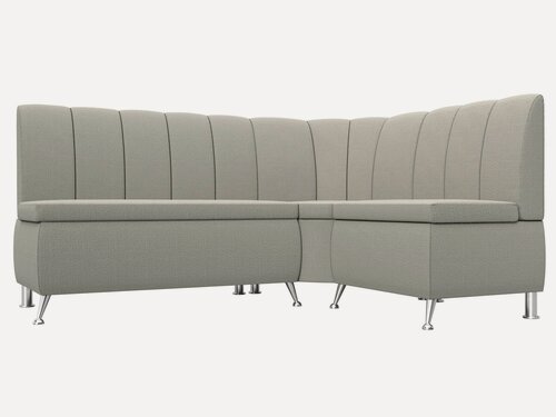 Изображение товара Диван кухонный угловой Кантри, правый угол, 4-местный, размер: 170x88х133см, Рогожка, Амур 02 бежевый