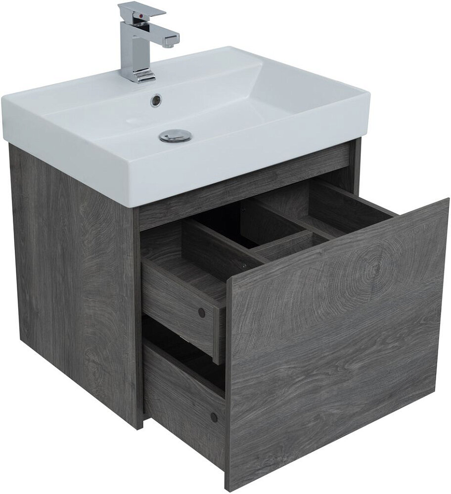Тумба под раковину Aquanet Nova Lite 60 см 242570 с 1 ящиком, венге - фото №5